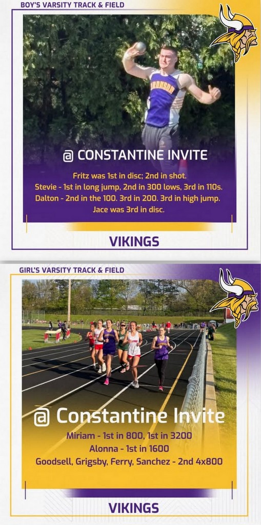 Bronson boys and girls fourth at Constantine Track Invitational